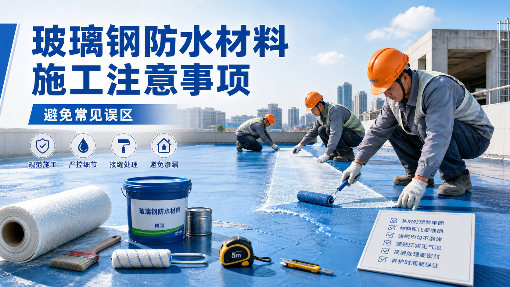 玻璃钢防水材料施工注意事项,避免常见误区 德阳 版