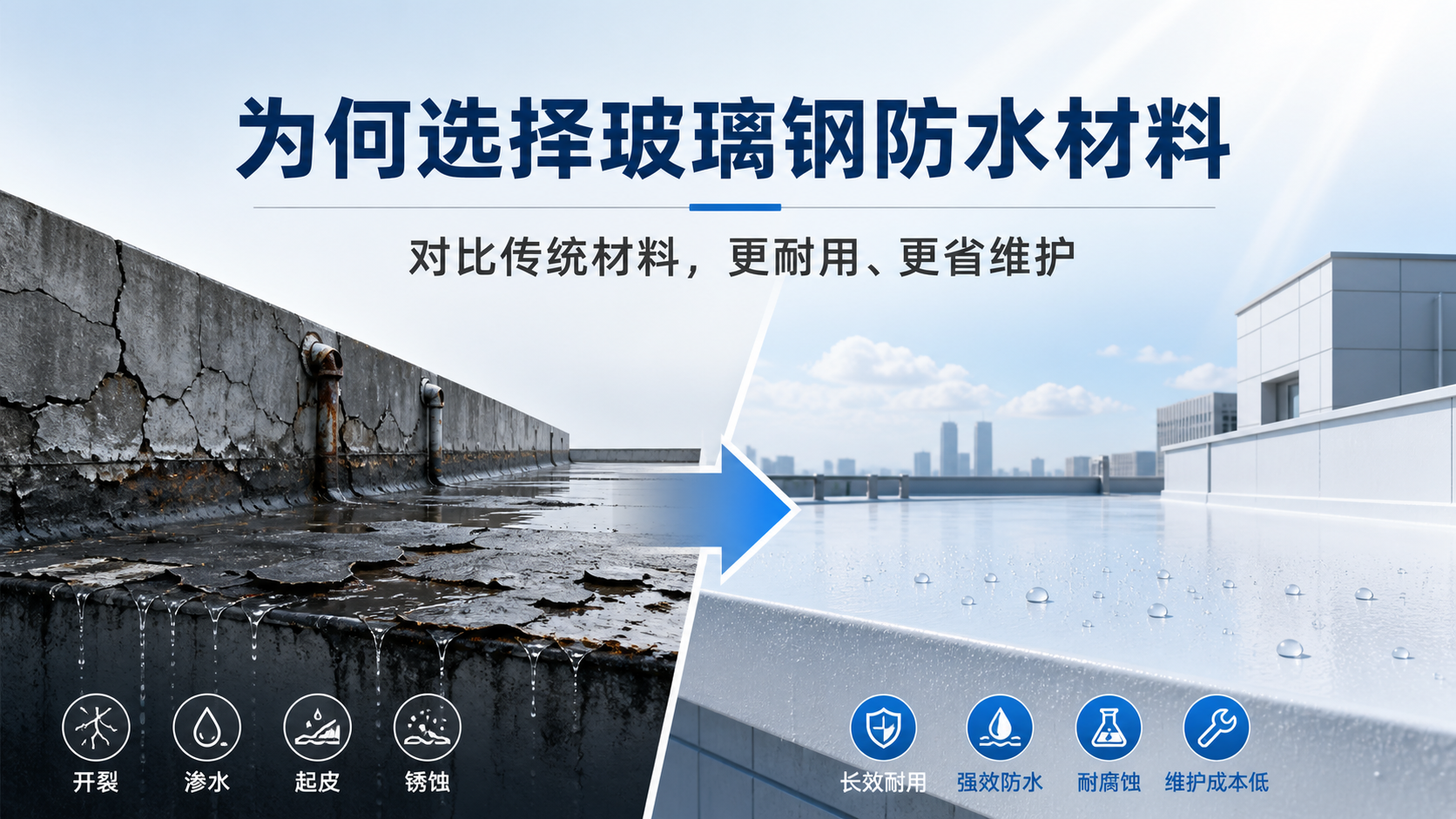 在德阳，为何选择玻璃钢防水材料而非传统材料